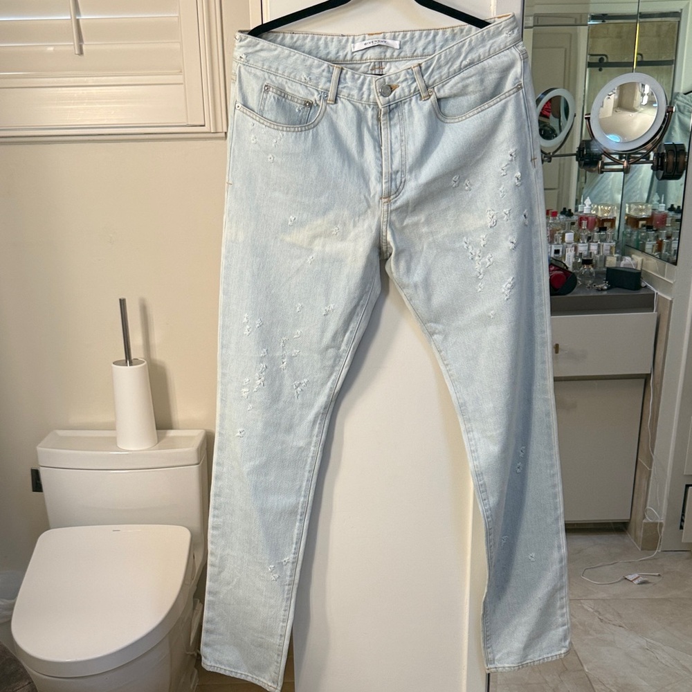 Light Blue Distressed Givenchy Men’s Jeans
